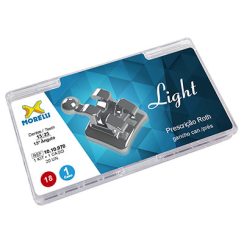 Kit de Bráquetes 01 caso Prescrição Roth Light .018" Can. 13° Ang. Gancho Can./Prés