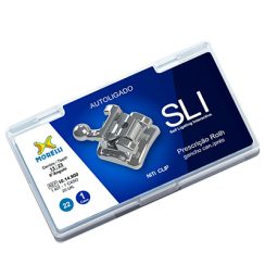 Kit de Bráquetes 01 caso Prescrição Roth Autoligado SLI .022" Gancho Can./Prés