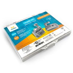 Kit de Bráquetes 100 casos + 400 Tubos Prescrição Roth Max .022" Can. 9° Ang. Gancho Can./Prés