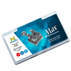 Kit de Bráquetes 01 caso Prescrição Roth Max Bidimensional .018.022Can. 9° Ang.Gancho Can.Prés