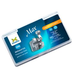 Kit de Bráquetes 10 casos Prescrição Roth Max .022" Can. 13° Ang. Gancho Can./Prés