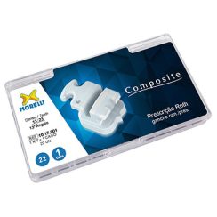 Kit de Bráquetes 01 caso Prescrição Roth Composite .022" Gancho Can./Prés