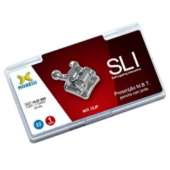 Kit de Bráquetes 01 caso Prescrição M.B.T. SLI .022" Gancho Can./Prés