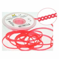 Elástico Corrente Curto Vermelho Cristal 1,5m