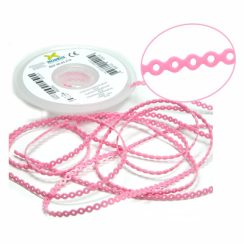 Elástico Corrente Médio Rosa Bebê 1,5m