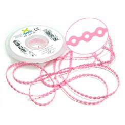 Elástico Corrente Longo Rosa Bebê 1,5m