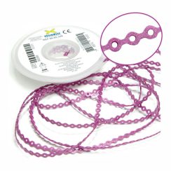 Elástico Corrente Longo Rosa Pérola 1,5m