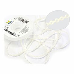 Elástico Corrente Longo Branco Renda 1,5m
