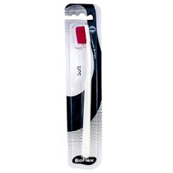 Escova Dental Bioflex Macia Branco/Pink
